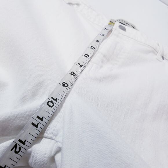 Liverpool The Girlfriend Luna White Mend Distressed Jeans High Rise Rolled Hem - Picture 6 of 13